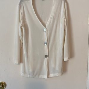 Chico’s Travelers white three button jacket - size 1 (8 US)!